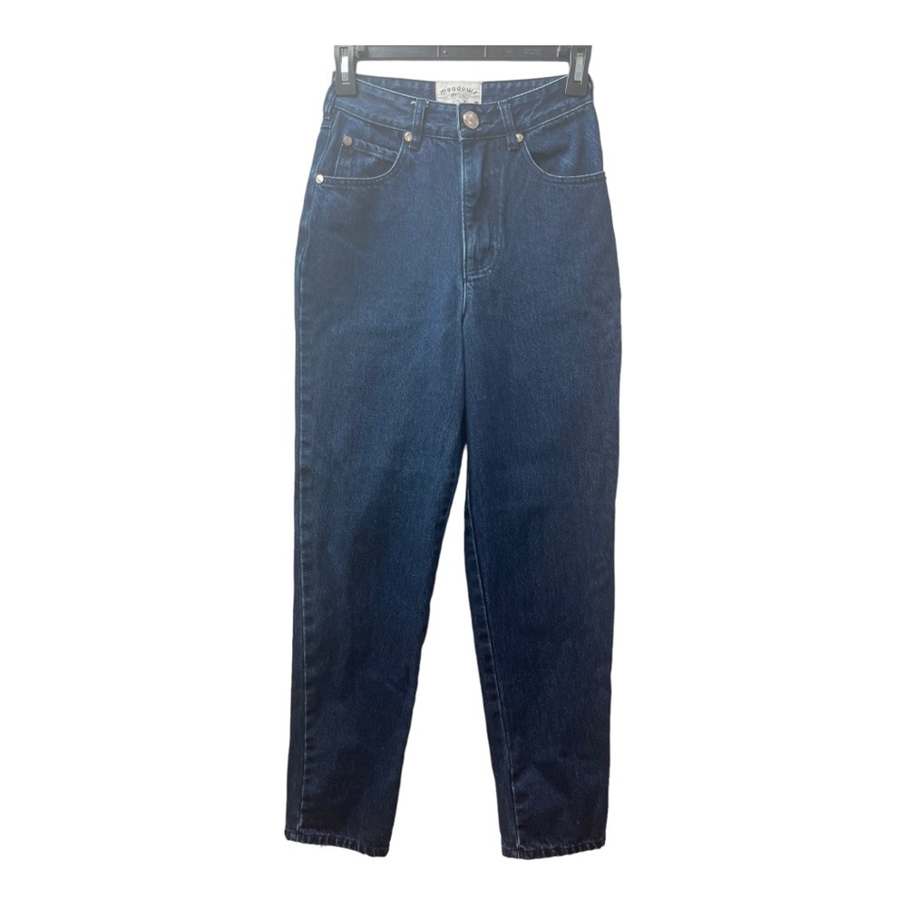 - Meadows jean size 26 high Rise blue ankle zip organic cotton